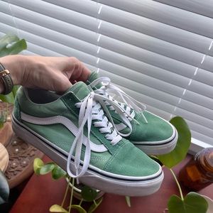 Green Vans Old Skool Shoes